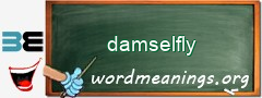 WordMeaning blackboard for damselfly